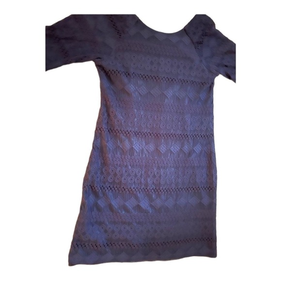 RABBIT rabbit rabbit woman’s navy lace shift midi dress size medium - Picture 3 of 4